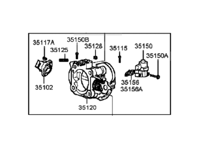 2001 Hyundai Sonata Throttle Body - 35100-38310