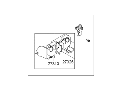 Hyundai 27301-37105 Coil & Bracket-Ignition