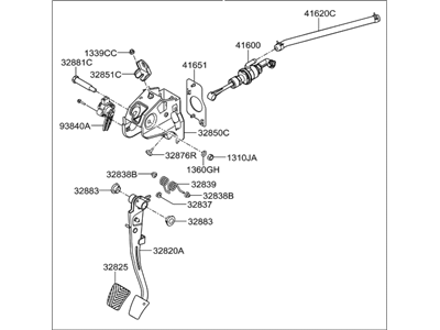 Hyundai 32802-F2200 Pedal Assembly-Clutch