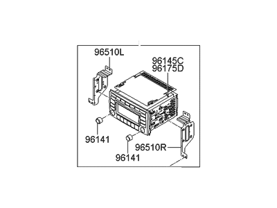 Hyundai 96190-0W050-WK Radio Assembly-Electronic Tune Radio