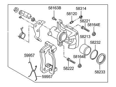 Hyundai Elantra GT Brake Caliper - 58310-A5A33