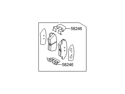 Hyundai 58302-A5A33 Rear Disc Brake Pad Kit