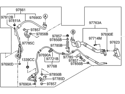 2010 Hyundai Elantra A/C Hose - 97775-2L100