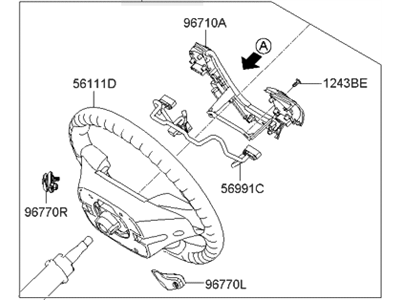 2016 Hyundai Genesis Coupe Steering Wheel - 56100-2M821-9P