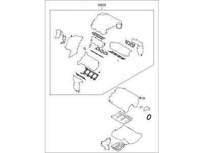 Hyundai 20910-3CD00 Gasket Kit-Engine Overhaul