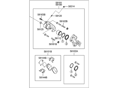 Hyundai Elantra Touring Brake Caliper - 58110-2L000