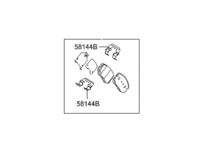 2009 Hyundai Elantra Touring Brake Pad Set - 58101-2LA10