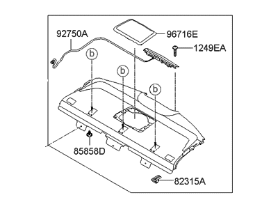 Hyundai 85620-3M500-BR Trim Assembly-Package Tray