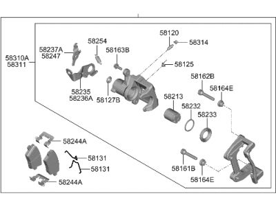Hyundai Elantra N Brake Caliper - 58210-IB000
