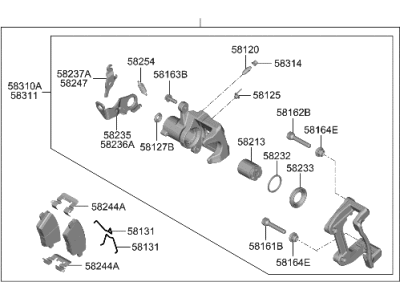 Hyundai Elantra N Brake Caliper - 58230-IB000