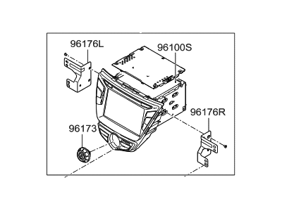 Hyundai 96560-3X150-RA5FL Head Unit Assembly-Avn