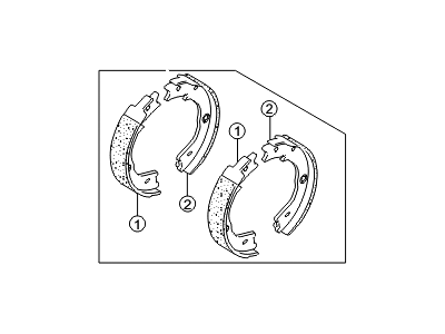 2008 Hyundai Entourage Parking Brake Shoe - 58350-4DU00