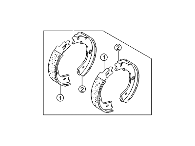 2006 Hyundai Entourage Parking Brake Shoe - 58350-4DU00