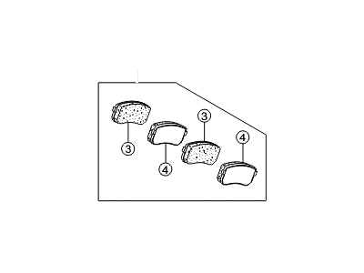 Hyundai 58302-4DU02 Rear Disc Brake Pad Kit