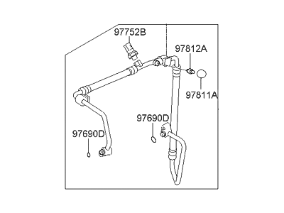 2006 Hyundai Elantra A/C Hose - 97762-2D100