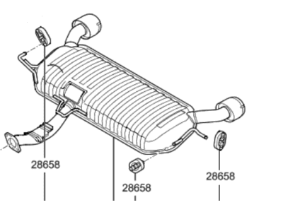 Hyundai Tail Pipe - 28700-2E150
