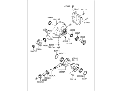 Hyundai 53000-25021 Carrier Assembly-Differential