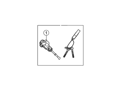 Hyundai 81905-F2200 Lock Key & Cylinder Set