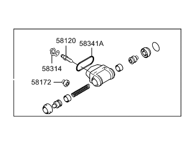 Hyundai 58330-22000 Cylinder Assembly-Wheel,LH