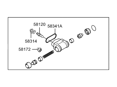 Hyundai Accent Wheel Cylinder - 58380-22000