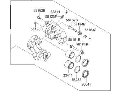 Hyundai Santa Fe Brake Caliper - 58180-0WA00