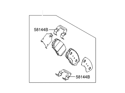 Hyundai 58101-0WA00 Front Brake Pad Kit