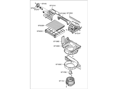 Hyundai 97100-2B001 Blower Unit