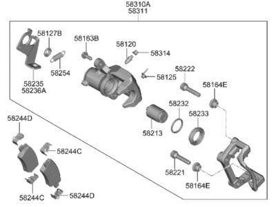 2021 Hyundai Elantra Brake Caliper Bracket - 58210-AA600