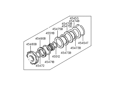 Hyundai 45470-37000 Clutch Assembly-Front