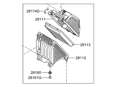 Hyundai 28110-B8100 Cleaner Assembly-Air