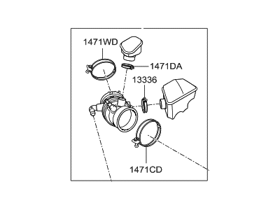 Hyundai 28130-2W100 Hose Assembly-Air Intake