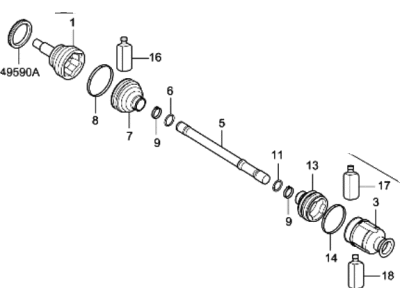 2022 Hyundai Veloster N Axle Shaft - 49501-K9250