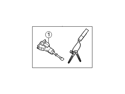 Hyundai 81905-3XAA0 Lock Key & Cylinder Set