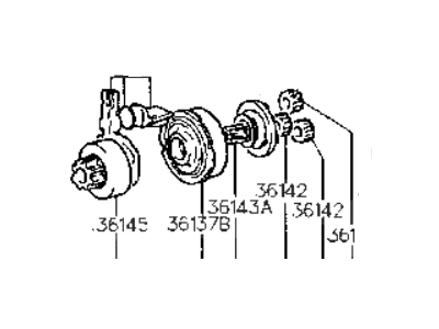 1992 Hyundai Sonata Starter Drive Gear - 36140-32500