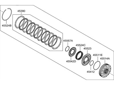 Hyundai 45510-2F000 Clutch Assembly-Over Drive