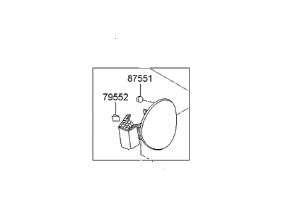 2012 Hyundai Elantra Fuel Door - 69510-3X201