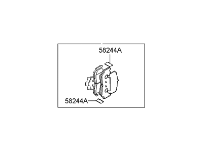 2005 Hyundai Sonata Brake Pad Set - 58302-3KA60