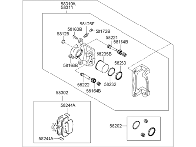 2006 Hyundai Sonata Brake Caliper Bracket - 58230-3K500