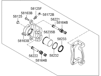Hyundai Sonata Brake Caliper Bracket - 58310-3KA03