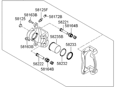 2006 Hyundai Sonata Brake Caliper Bracket - 58310-3KA03