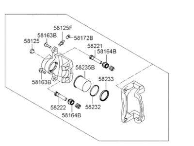 Hyundai Sonata Brake Caliper - 58311-3KA11