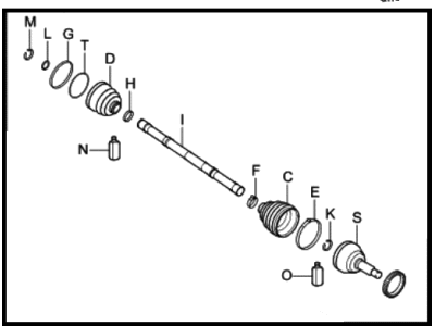 2007 Hyundai Santa Fe CV Joint - 49508-0WA11