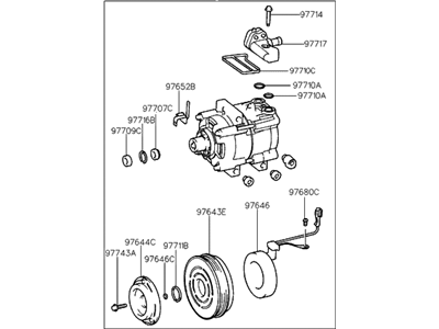 2000 Hyundai Elantra A/C Compressor - 97701-29000