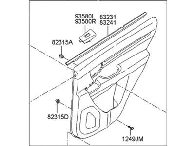 Hyundai 83302-0W010-1T Panel Complete-Rear Door Trim,RH