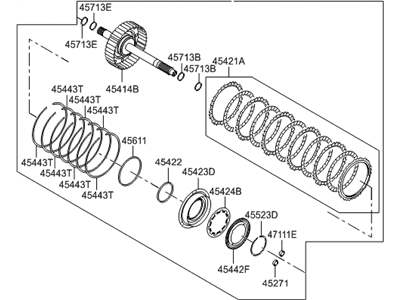 Hyundai 45410-3D000 Clutch Assembly-35R