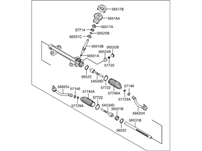 Hyundai 56500-3X200 Gear Assembly-Steering