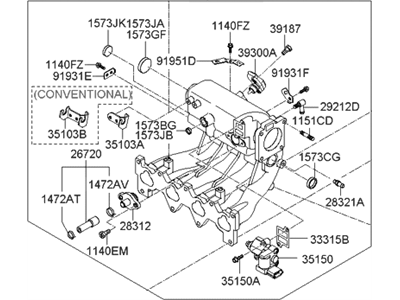 Hyundai 28310-26980 Manifold Assembly-Intake