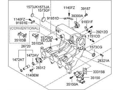 2010 Hyundai Accent Intake Manifold - 28310-26980