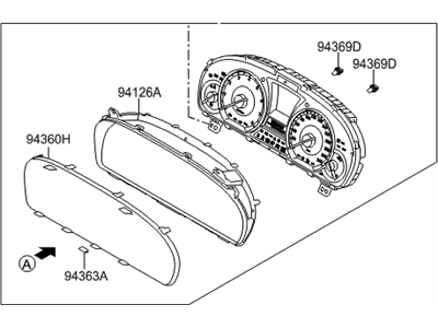 Hyundai Equus Instrument Cluster - 94003-3N270