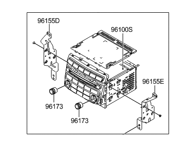 Hyundai 96190-3V920-VD4FL Audio Assembly